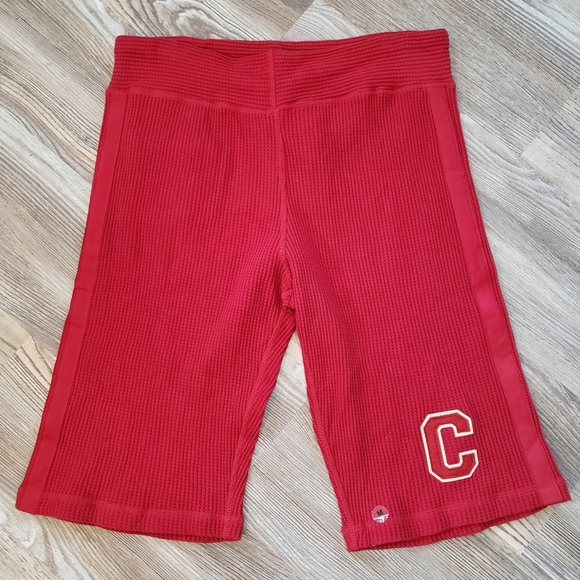 The Vault Cornell Collegiate Waffle Knit Long Shorts Mens M Big Red Drawstring - Picture 1 of 10